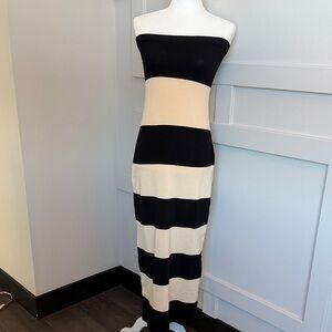 Posse Stripe Theo Strapless Dress
